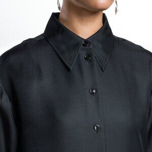 NEW Róhe Silk Shirt Black Oversized Size M/L!